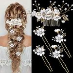 5 PCS Bridal Flower Wedding Hair Pi