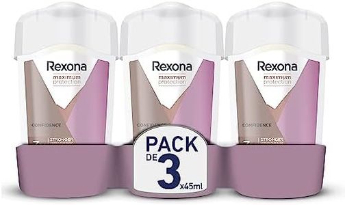 REXONA - Deodorante da donna Confidence - Stick antitraspirante - 3 volte più efficace contro il sudore - protezione 96h - (confezione da 3 x 45 ml)