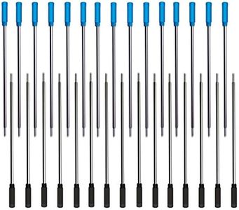 4.5” Replaceable Ballpoint Pen Refills, 30 Pack Smooth Writing Ballpoint Refills for Cross Style Pen (Black and Blue Ink Refills)