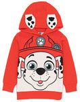 Paw Patrol Kids Hoodie | Boys Girls Chase Marshall Skye Everest OR Rubble Sweater Options | Yellow Navy Red Pink Blue Jumpers 3D Ears | Nickelodeon Merchandise