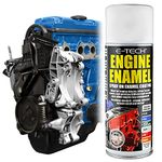 E-TECH - Heat Resistant Engine Enamel Paint 400ml - Spray On High Temp Paint (Blue)