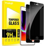 Pnakqil Privacy Screen Protector for iPhone 8 Plus/iPhone 7 Plus Pack of 2, Privacy Anti-Spy 9H Hardness Privacy Film Bick Protection Film, Privacy Anti-Spy Scratch-Resistant Protective Glass Screen