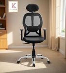 KLODOR Premium Matrix High Back Ergonomic Chair for Office, Study, Work from Home with Breathable Mesh, Adjustable Height & Armrest, Tilt Mechanism, 360º Swivel and Chrome Base (Matrix High Back)