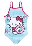 Hello Kitty Swimming Costume for Girls - Summer Love Children's Swimming Costume Blue (DE/NL/SE/PL, Numerical, 98, 104, Regular, Blue)