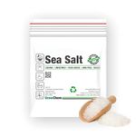 Grow Chem Natural Sea Salt (5KG Bag) - Salt Grinder Refill - Pure Coarse Salt Crystals, Food Grade Salt for Cooking, Curing, Baking & Exfoliating – Antifungal & Anti-Bacterial - Additive Free