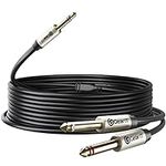 GearIT (2-Pack Dual 1/4 to 1/8 inch (3.5mm Male to 6.35mm TS Mono Stereo Y-Cable Splitter) 10 Feet
