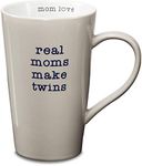 Mom Love Pavilion Gift Company 14015 Stoneware Mug, Real Moms Make Twins, Multicolored