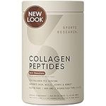 Sports Research Collagen Peptides - Hydrolyzed Type 1 & 3 Collagen Powder Protein Supplement for Healthy Skin, Nails, Bones & Joints - Easy Mixing Vital Nutrients & Proteins, Collagen for Women & Men