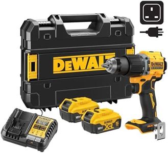 DEWALT 18V XR Brushless Compact Hammer Drill Driver with 2 5Ah Lithium-Ion Batteries and TSTAK Kitbox, UK Plug, DCD799P2T-GB