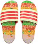 adidas womens ADILETTE COMFORT CBLACK/FTWWHT/CBLACK Slide Sandal - 5 UK (AP9966)