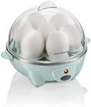 Hamilton Beach 3-in-1 Electric Egg Cooker for Hard Boiled Eggs, Poacher, Omelet Maker & Vegetable Steamer, Holds 7, Mint (25504)