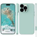 WXX Silicone Case for iPhone 15 Pro Max, Mobile Phone Case for iPhone 15 Pro Max, Thin Slim with Microfibre, Scratch-Resistant All-Round Protection Case for iPhone 15 Pro Max 6.7 Inch Mint Green