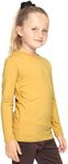 Girl's Long Sleeve Crew Neck Top Mustard Yellow X-Large
