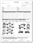 Vehicle Transport Bill of Lading Form White/Yellow