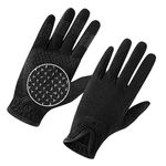 ChinFun Kid's Horse Riding Gloves Equestrian Anti Slip Children Horseback for Cycling Running Outdoor Black S