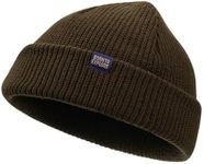 CLAPE Winter Warm Knit Cuffed Beanie Hat for Men Women Soft Stretchy Rolled Cuff Skull Cap Swag Watch Cap for Cold Weather