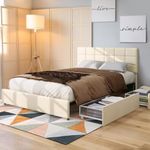 LifeSky Queen Bed Frame with Storag