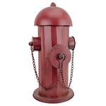 Design Toscano Fire Hydrant Statue Puppy Pee Post and Pet Storage Container, Medium 45.75 cm, Metalware, Full Color