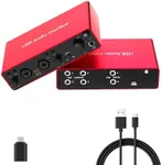 2i2 USB Audio Interface 4 Line Outputs & 2 Line Inputs with 48V Phantom Power 24Bit/192kHz for the Musicians, Vocalist, Podcaster, Works with Most DAWs and Recording Software(AR007-4 Line Outputs)
