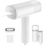 Handheld Steamer for Clothes, 1200W Foldable Travel Steamer, 20-Second Preheat Garments Wrinkle Remover, 120V Portable Hand Steamer with 150ml Water Tank, Clothes Steamer for Home Travel-WHITE