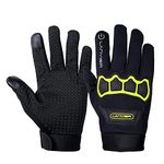 DreamPalace India Polyester Full Finger Bike Gloves For Men Women Bike Riding Gloves Touch Screen Hard Knuckle Gloves For Outdoor Sports For Cycling Motorcycle Hiking (Free Size) Free Size (Green)