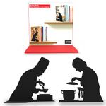 Book Ends/Bookends for Cook Books - Decorative Black Metal Book End by The Book - Kitchen Bookends - Cooking Books Book Stoppers - Gifts for Chefs – Cookery Books Book Holder