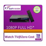 Catvision FreeDish Set Top Box | 115+ TV Channels | 1 Year Warranty