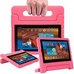 Uliking T-Mobile Alcatel 3T 8 inch Cover / A30 Tablet 8" Case Kids, Lightweight Handle Stand Kids Cover Compatible with T-Mobile 8" Alcatel 3T 2018 (Model 9027W) /Alcatel A30 2017 (Model 9024W), Rose