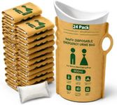 HeyFir Disposable Urine Bags Portable Leakproof Double Zipper Waterproof for Travel Camping Hiking Outdoor Emergency Car Trip Traffic Jam Pregnancy Patients (24 Pack)