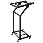 AW Rack Mount DJ Mixer Stand Studio Equipment Adjustable Stage Cart w/Wheel Music Party Show 16U