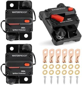 BlueStars 3 Packs 300Amp Circuit Breaker - Compatible with Boats Cars Trolling Motors Marine Vehicles Winches ATV Electronic System Battery Disconnect with Manual Reset Switch, Water Proof, 12V-48V DC