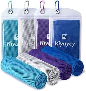 Kiyuycy 4 Pack Cooling Towel (40"x12") for Sweat，Ice Towel Quick-Drying Neck Cooling Wraps, Soft Breathable Chilly Sports Towel for Yoga,Gym,Golf,Camping,Running,Fitness,Workout & More Activities