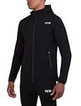 TCA Men's AirLite 2.0 Hooded Waterproof Reflective Running Rain Jacket with Zip Pockets - Black, S