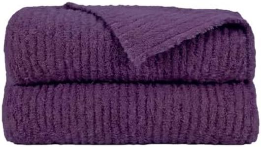 Big Blanket Co Premier Plush Deep Purple | 10' x 10' Ultra-Soft Plush Blanket | 100 Sq Ft Giant Oversized Throw | Velvet-Soft, Machine Washable | Luxury Blanket for Family