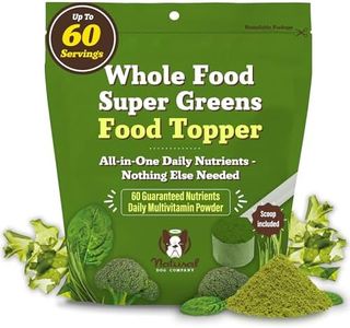 Natural Dog Company Dog Super Greens Food Topper, Dog Multivitamin Powder Vitamins & Supplements, Boost Immunity & Digestion, Wellness Nutrient-Rich Food Seasoning Meal Topper, 8 oz