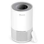Maxcio Air Purifier for Bedroom Home, HEPA Filter with 3 Stage Filter for 99.98% of Pollen, Dust, Mould, Pet Dander, Quiet 22dB Sleep Mode, Touch or Remote Control, 3 Speed & Timer, Child Lock