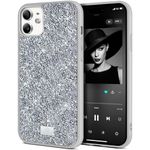 BEZ Case for iPhone 11 Case, with Bling & Co. Series, Sparkle Diamond Crystal Bling Case Cover Compatible with iPhone 11, Glitter, Sparkle Silver