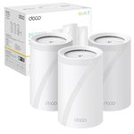 TP-Link Deco BE65 BE9300 Tri-Band Whole Home Mesh WiFi 7 System, Speeds up to 9214 Mbps, AI-Driven, Connect Over 200 Devices, Ideal for Gaming&4K, Easy Setup, Mesh System 2.5G Connectivity, Pack of 3