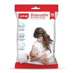 LuvLap Ultra Thin Honeycomb Nursing Breast Pads, 36pcs, Disposable Maternity Pads, Highly Absorbent & Soft, Discreet Fit Breastfeeding pad, New Resealable Pack