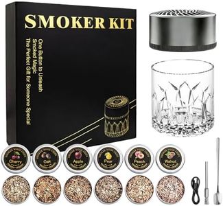 Electric Whiskey Smoker Set – Vintage Drink Smoker Set, Aluminum Alloy Body and 6 Wood Chips – USB Rechargeable, Cocktail, Bourbon, and BBQ Lovers