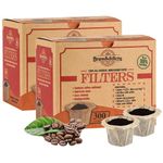 Brew Addicts Disposable K-Cup Filters - 600 Single Serve Unbleached Paper Coffee Filters for Keurig. All-Natural and Biodegradable, Brown