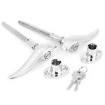 Door Handle Outside Door Handle Lock, Stainless Steel Car Outside Locking Door Handles Fit for 3 Window Coupe 1932-1934