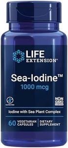 Life Extension, Sea Iodine, 1000mcg, Depot, Alta Dosis de Yodo, 60 Cápsulas veganas, Probadas en Laboratorio, Sin Gluten,Vegetarianas, Sin Soja, Sin OGM