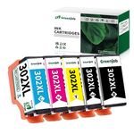 Greenjob 302XL Ink Cartridges Remanufactured Replacement for Epson 302 Ink Cartridges Multipack 302 XL T302XL T302 to use with Expression Premium XP-6100 XP6100 XP6000 XP-6000 Printer (BKBCMY, 5 Pack)