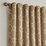 Eclipse Correll Rod Pocket Curtains for Bedroom, Single Panel, 52x63 / 63 Inches, Taupe