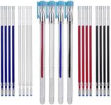 Molain 24 Pcs/Set Heat Erasable Pens for Fabric, 4 Pen Shells+20 Refills, 4 Colors Fabric Markers for Sewing, Erasable Fabric Marking Pens, Sewing Notions and Supplies,Fabric Pencil, Tailors Chalk Pen