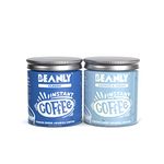 Beanly Instant Coffee Pack Of 2 Glass Bottle 100% Arabica Coffee Beans, Freeze Dried & Micro Ground Coffee (Classic, Cookies & Cream), Makes 50 Cups, Hot Or Cold, Espresso, Latte, Cappuccino