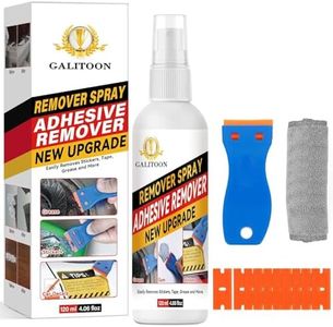 Adhesive Remover, Surface-Safe Glue Remover with Plastic Scraper, Sticker Remover for Easy Removal of Stickers, Labels, Decals, Tape Residue, Gum, Tar, Grease, Adhesive Remover for Cars (1)