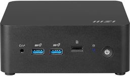 MSI Cubi NUC 1M-003BAU Business Barebone NUC 4xDisplay Mini PC Intel Core 3 100U, Max 64GB 2xDDR5 SO-DIMM, 2xM.2, 1x2.5 SSD, 2xHDMI, 2xThunderbolt4, 2xLan, Wifi6E, Power Switch Cable, VESA, Black