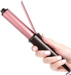 LANDOT Mini Curling Iron Hair Curler: 1 Inch Small Curling Wand for Short Hair - Ceramic Dual Voltage Travel Size Curling Iron with Adjustable Temperature